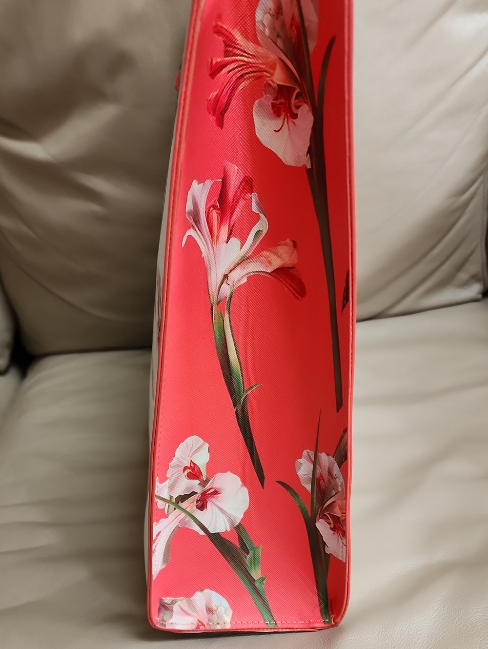 Ted Baker The Icon Women's White Coral Floral Tote Preowned - Picture 4 of 11